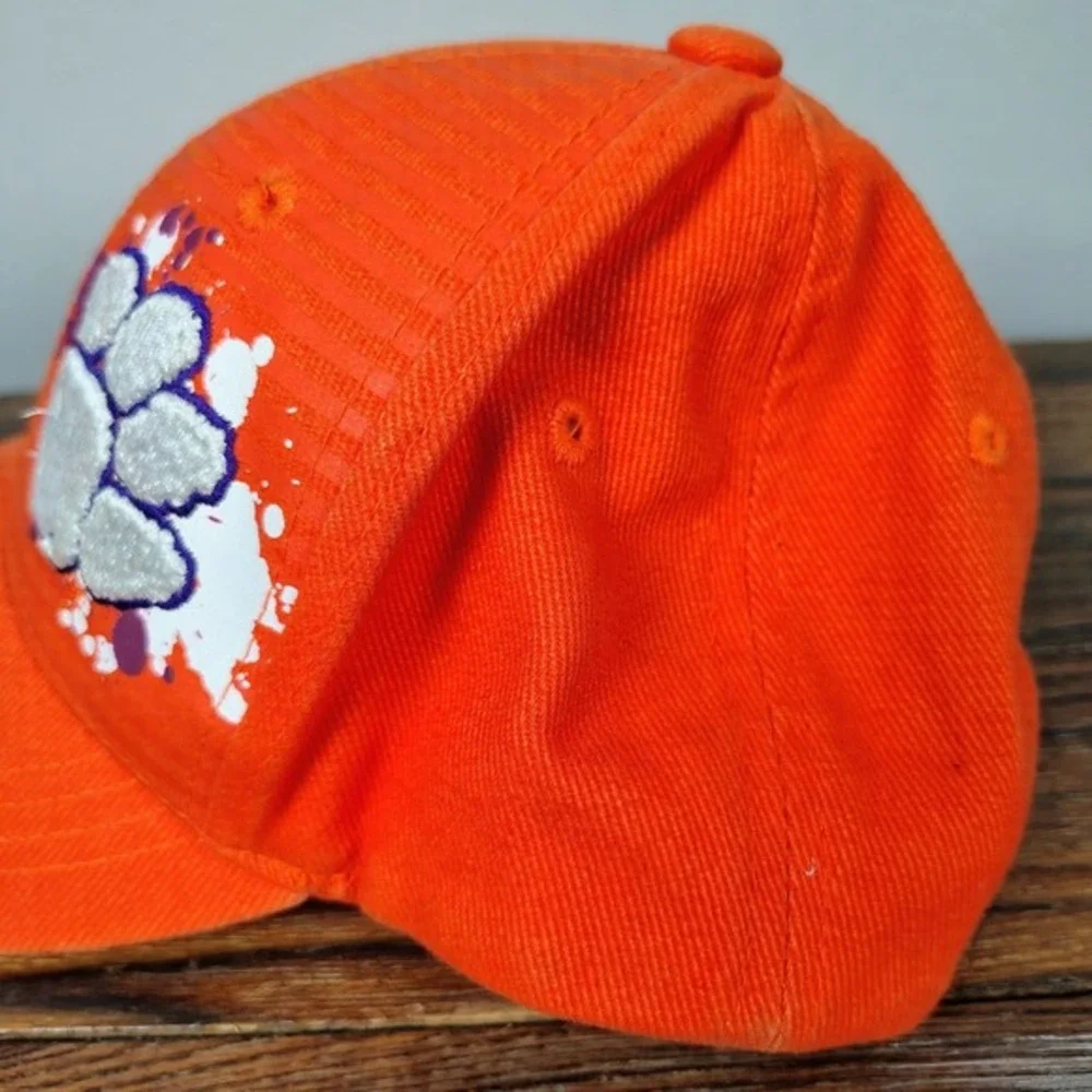 Captivating Headwear Clemson Tigers Ball Cap Hat Tiger Paw Orange Purple College